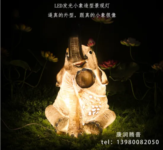 LED-illuminated Elephant-shaped Landscape Lights