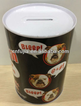 Metal Tin Box, customized printed money box