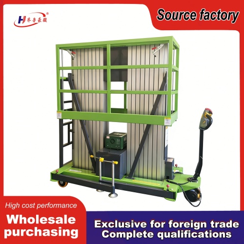 Elevador leve de alumínio com mastro duplo