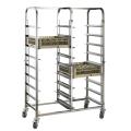 Double row large capacity basket trolley