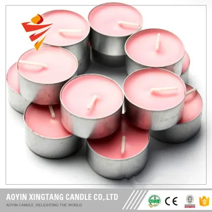 Scented color tea light candle