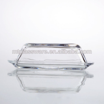 High White crystal glass butter dishes with cover