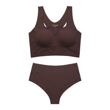 Factory Wholesale Underwire Bra Set: Sexy Top Support Women's Vest Style Seamless Underwear
