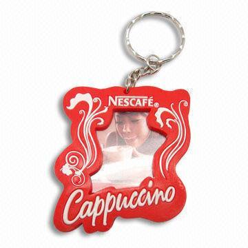 Plastic Keychain, Customized Designs Welcomed, Measures 50 x 60 x 6mm