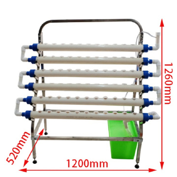 Piccolo sistema idroponico per giardini NFT con 66 fori