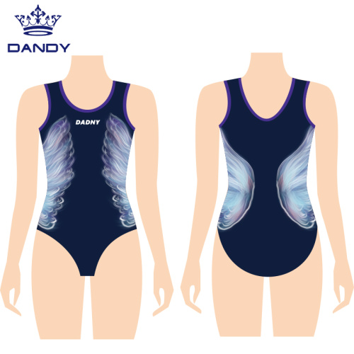 Sublimated တောင်ပံလေ့ကျင့်ရေး leotard