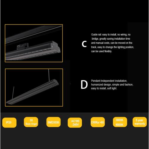 Spotlight linear LED para loja