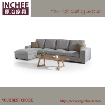INCHEE 8090,2016 Latest Fabric Corner Sofa ,Feather Material Fabric Sofa,Extremely Comfortable Seat Feeling