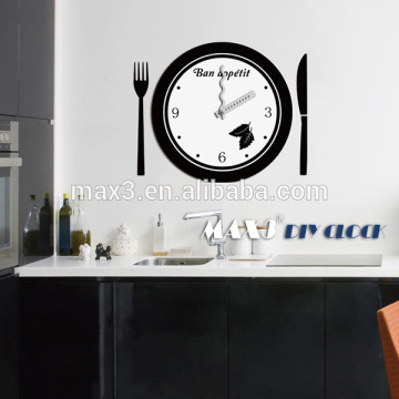 The 3d wall sticker clock digital wall clock thermometer for home decor