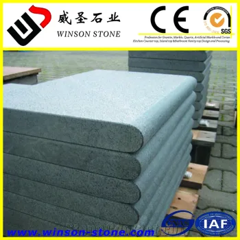 cheap Seasame Black G654 China Impala Grey granite swimming pool coping, paver, surround, flamed, brushed,