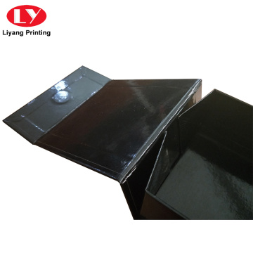 Custom Black Magnetic Folding Gift Box With Lid