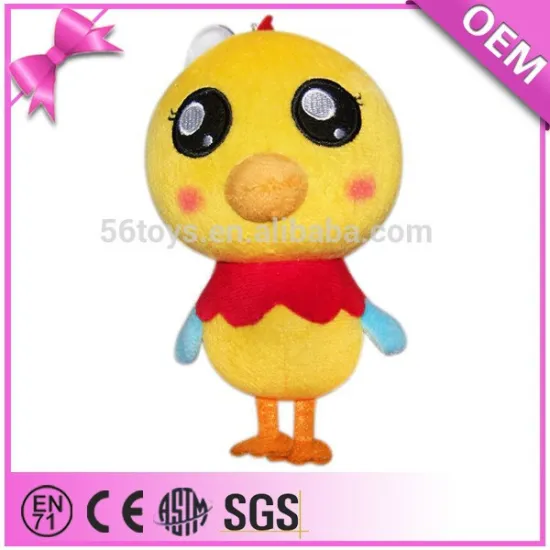 Wholesale animation animal toy poor stuffed plush yellow chicken toys