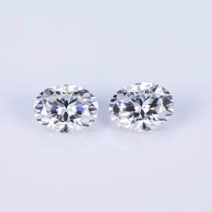 Oval White Moissanite Gemstone 7x9mm for Wedding Rings