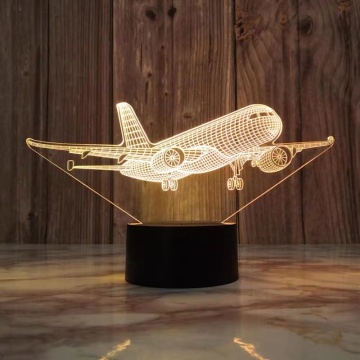 Avion de chasse à avion de guerre 3D Lumières nocturnes: illuminez votre espace avec une lampe de table d'avion à réaction - Lumières décoratives de Noël parfaites