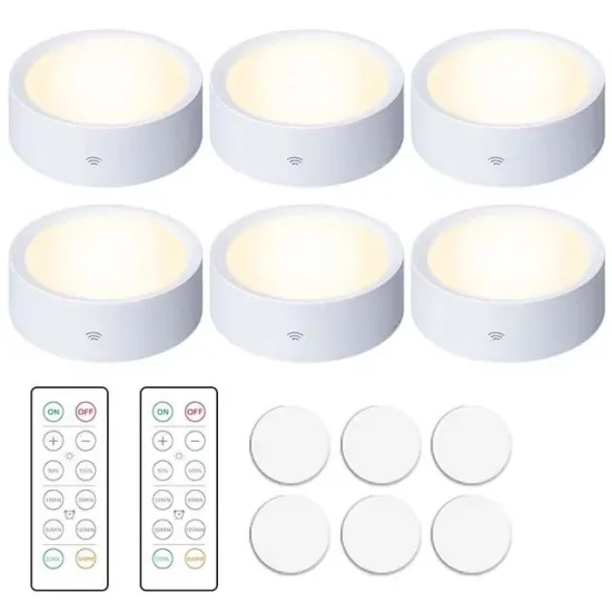 16 Color Press Tap Small Night Light - Under Cabinet LED Cabinet Light with Remote Control