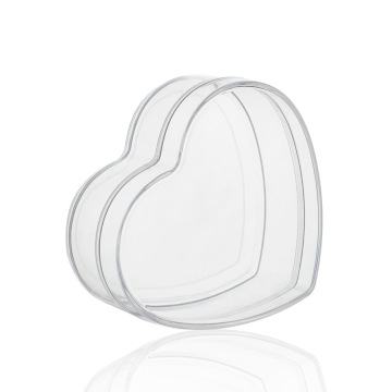 8cm Heart-Shaped Food-Grade Transparent Plastic Candy Box with Cover - Perfect Wedding Hand Gift Packaging