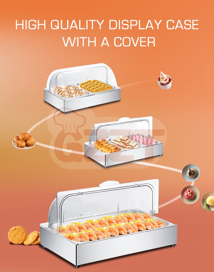 Stainless Steel Buffet Display Case For Restaurant Food Service, High ...