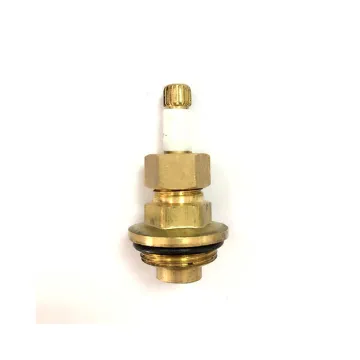 Brass valve cartridge for stop valves