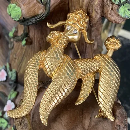 Dog Gold Anime Brooch Jewelry