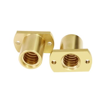 Trapesium potong ganda tembaga flensa kacang lead screw T4-T20