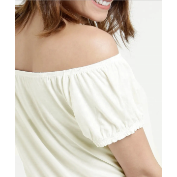 Damen Chiffon Off Shoulder Bluse im Sommer