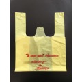 Custom Printed Plastic Shopping Bag High Density T-Shirt Bags Reusable Grocery Poly Bags