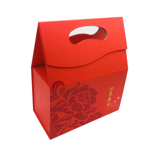 paper gift folding handle packaging box