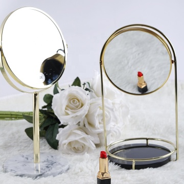 2024 Trend: Luxury Black Cosmetics Makeup Table with Marble Jewelry Tray, Mirror, and Lighting