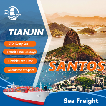 Frete marítimo de Tianjin para Santos Brasil