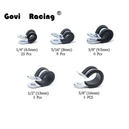 Custom Rubber Lined P Clips Hose Clamps