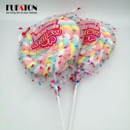 New mallowpop Rose Shaped Fruity marshmallow flower lollipop