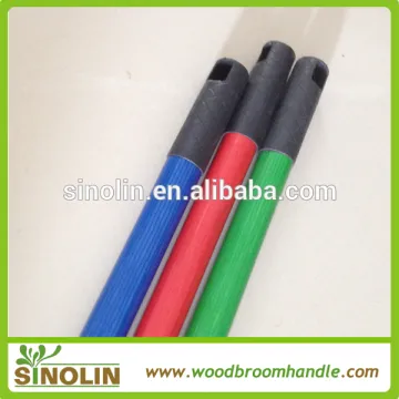 SINOLIN Colorful PVC Cover broom stick, long cap wooden broom stick,eucalyptus wood price
