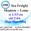 Shantou zeevracht verzendservices aan Lome