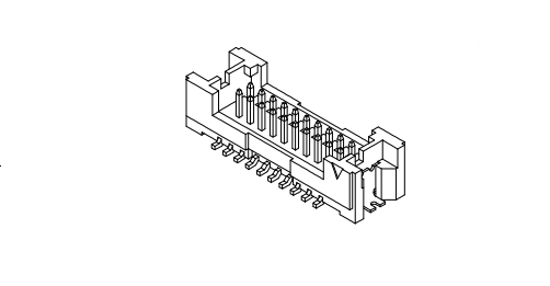 1,25 мм шаг 180 ° SMT Dual Row Waff AW1252V-S-2XNP