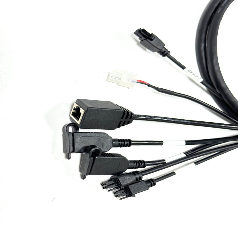 VT-7 Multi-Branch Bracket Wiring Harness with USB RJ45 and Multi-Type Connectors