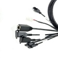 Cablaggio con staffa multi-ramo VT-7 con connettori USB RJ45 e multi-tipo