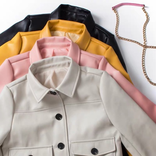 Soft PU Coat Casual Women Slim Leather