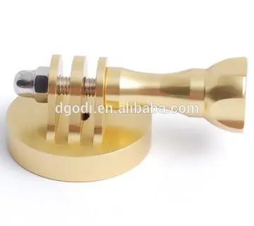 yellow anodized aluminum gopro tripod mount adapter