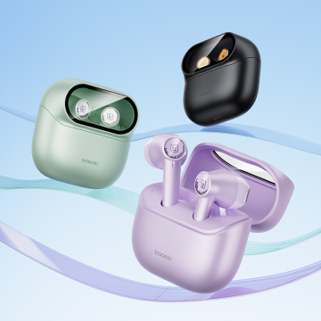 Toocki TWS Bluetooth 5.3 Earphones with Noise Cancellation and Transparent Case