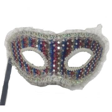 Maschera splendente con abito in pizzo per palla mascherata