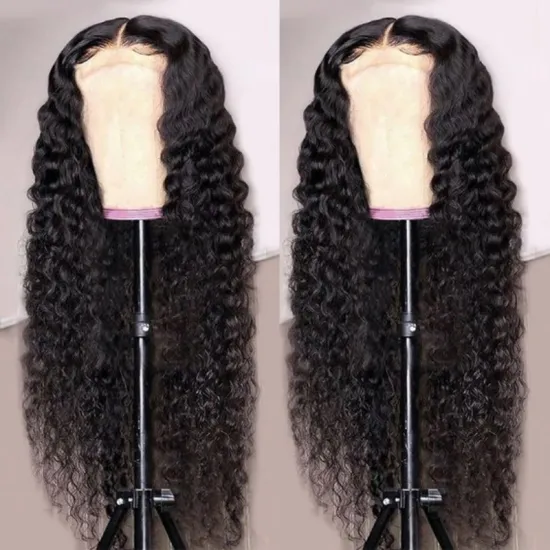 100% Unprocessed Remy Hair Kinky Curly Lace Frontal Wig Human Hair Direct Factory Price 13*4 Malaysian Virgin Human Hair Wig