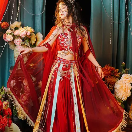 Spring and Summer Dunhuang Exotic Style Women's Hanfu Dress