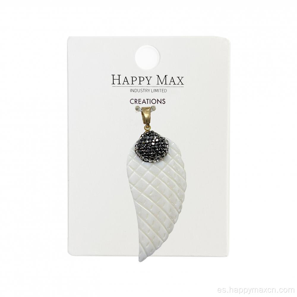 Craft Feather Shell Pendants Drinestone para hacer joyas