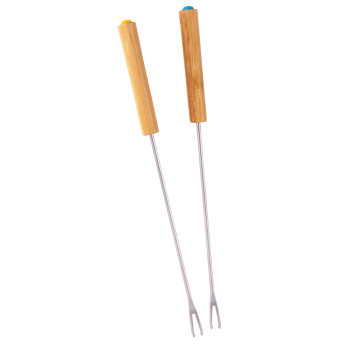 Bamboo fondue fork color fork