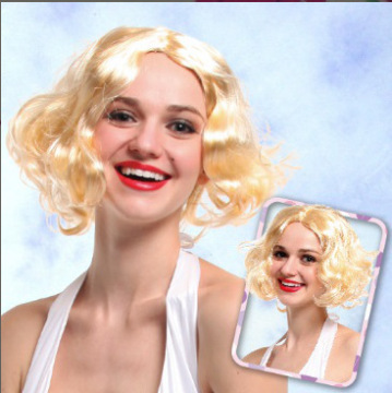 Europe and US Short Curly Fluffy Wig - Gaya Marilyn Monroe untuk Cosplay dan Pesta
