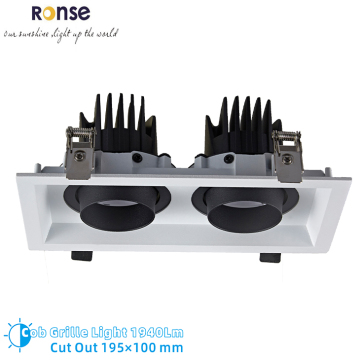 Ronse 230V سقف مصابيح مصبغة راحة ، رؤوس مزدوجة ، زاوية الحزمة القابلة للتعديل أسفل ضوء أسفل