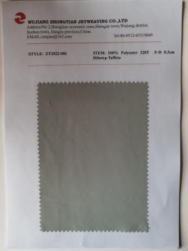 100% Polyester 320T F-D 0.3cm Ribstop Taffeta