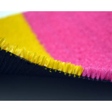 Розово-желтый газон из синтетической искусственной травы 15 мм