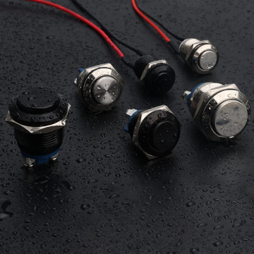 Langir Anti -Vandal metalen drukknopschakelaar - 12 mm tot 22 mm, 12V waterdichte IP67