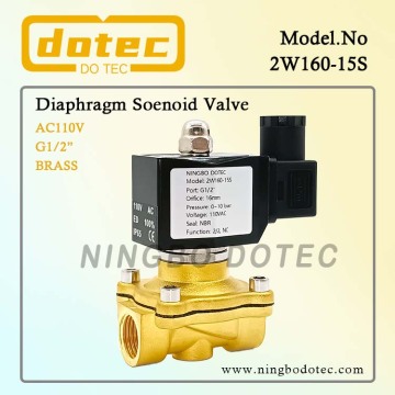 1/2" 2W160-15S Waterproof Brass Solenoid Valve 12VDC 24VDC 110VAC 220VAC